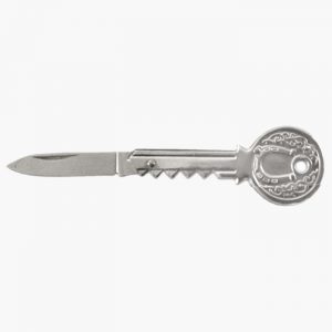 Coltello chiave con manico in nichel e lama in acciaio inox - Art. AE80/1NK