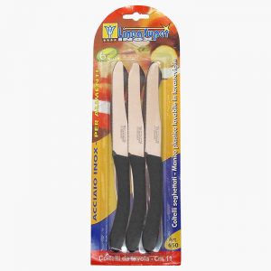 Set da 6 coltelli da tavola con manico nero - Art. DL650N11