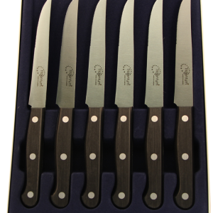 Set coltelli da costata bistecca manico POM lama inox