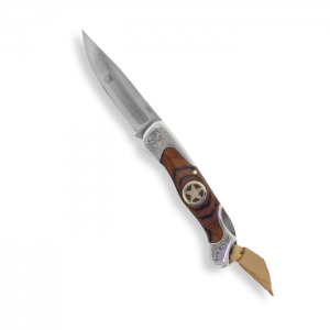 temperino inox con fodero Coltello chiudibile lama inox con blocco di sicurezza LINER LOCK.